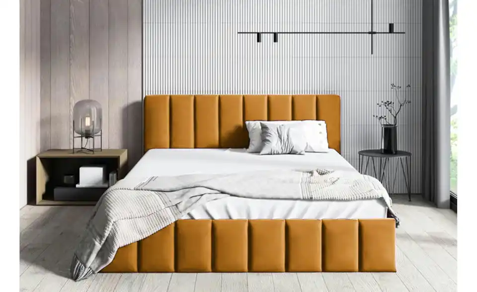 Polsterbett Nina mit Bettkasten, in Wohnsituation