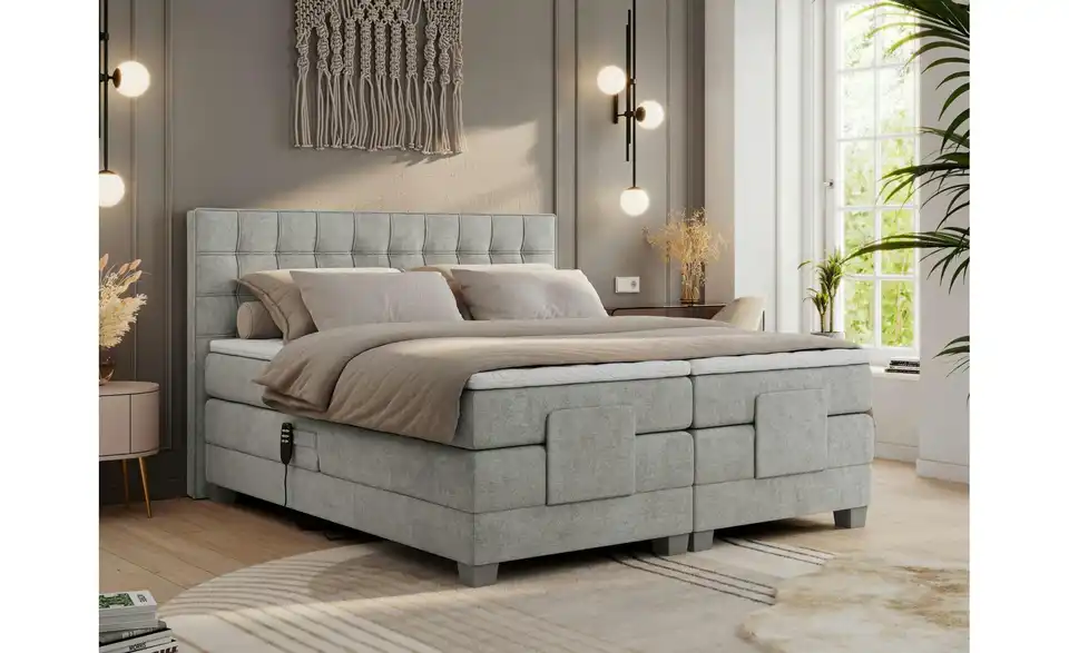 Motor Boxspringbett Elektro mit Bettkasten, in Wohnsituation