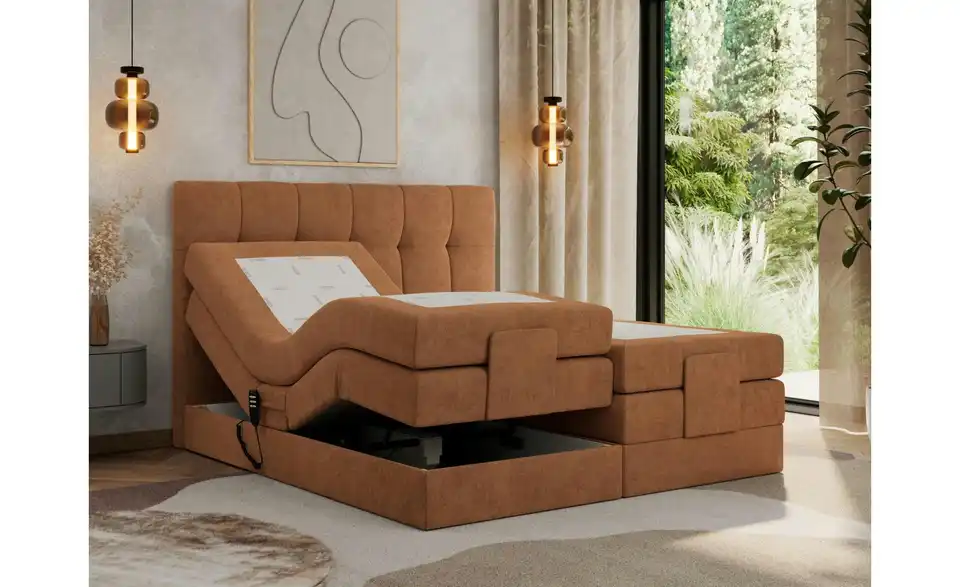 Motor Boxspringbett Vittoria mit Bettkasten, Funktionsansicht