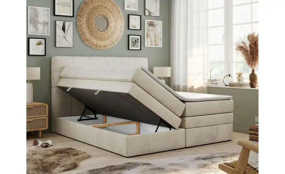 Boxspringbett Luka King mit Bettkasten, Funktionsansicht