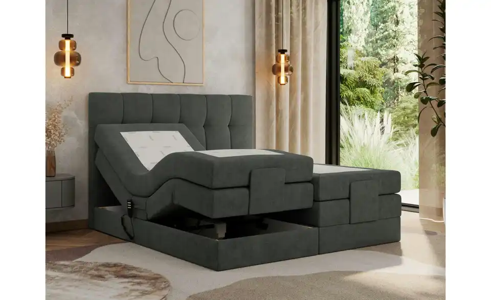 Motor Boxspringbett Vittoria mit Bettkasten, Funktionsansicht