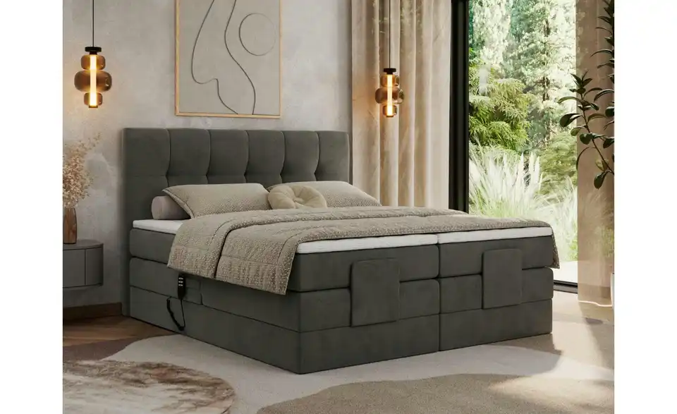 Motor Boxspringbett Vittoria mit Bettkasten, in Wohnsituation