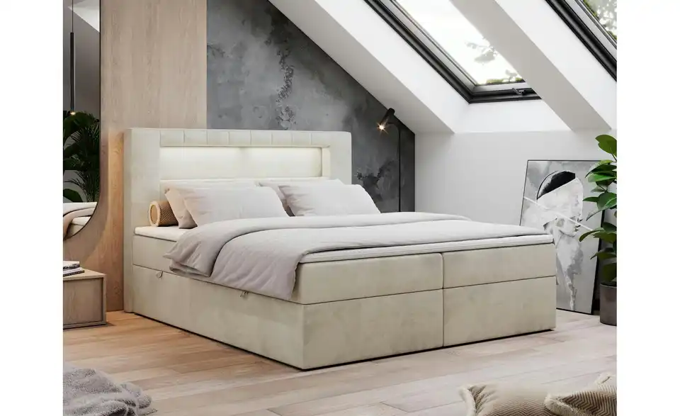 Boxbett Gold 5 mit Bettkasten, in Wohnsituation