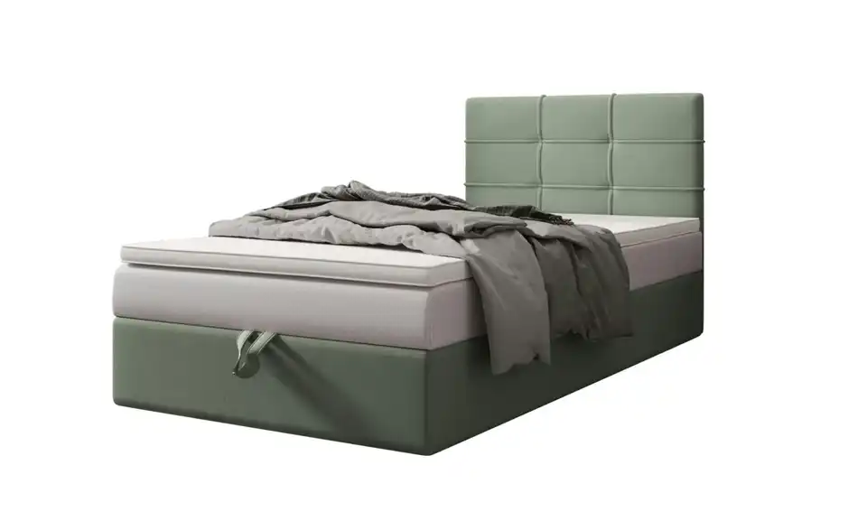 Boxbett Duo 2 mit Stauraum, Matratze H3 und Topper, Perspektive