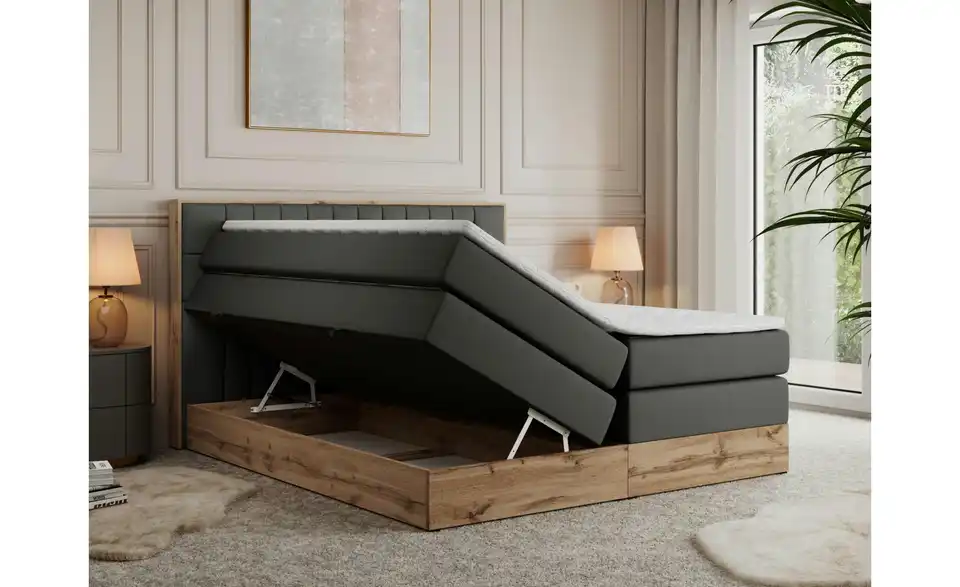 Boxspringbett Amore King mit Bettkasten, Funktionsansicht