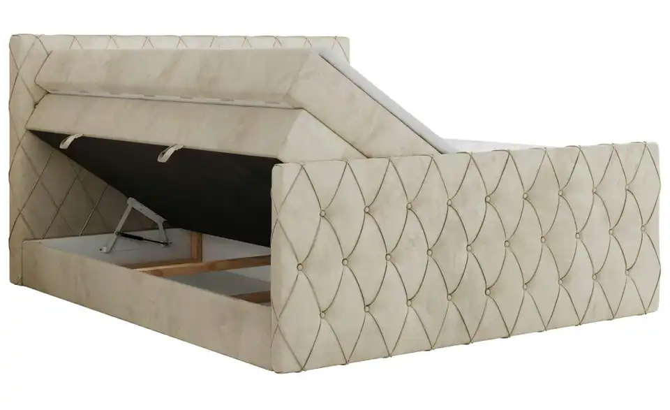 Boxspringbett Miren King Duo mit Bettkasten, Detailansicht