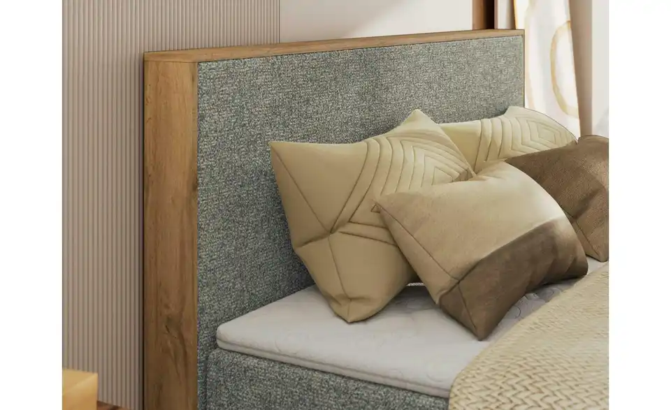 Boxspringbett Wood Classic King mit Bettkasten, in Wohnsituation