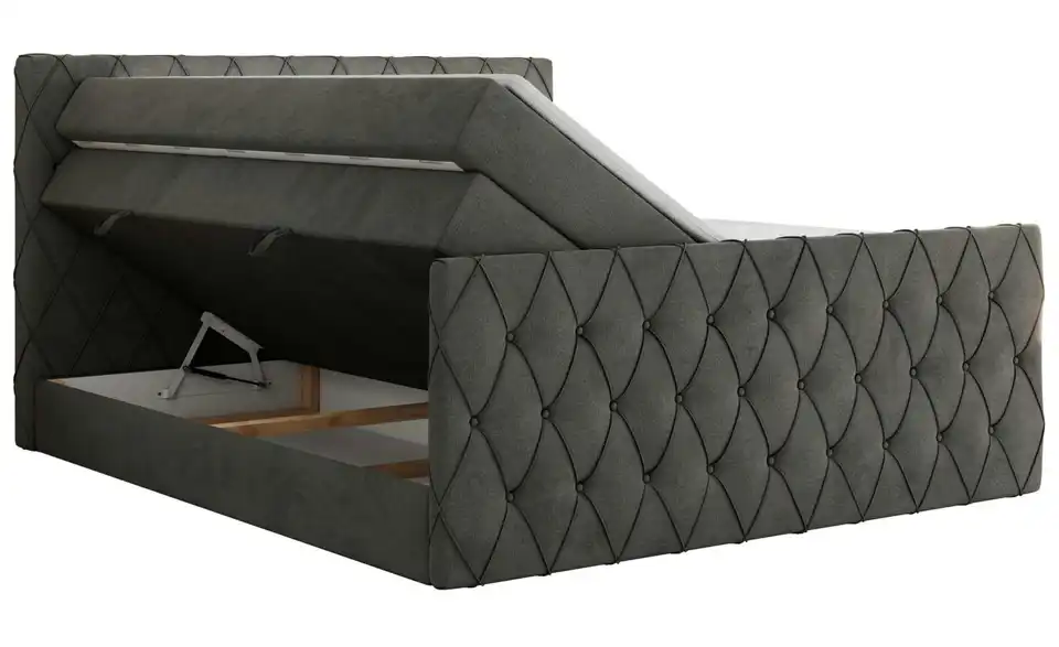 Boxspringbett Miren King Duo mit Bettkasten, Detailansicht