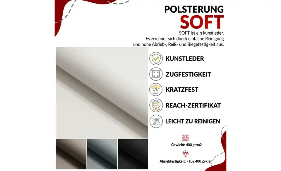 Boxbett Veneto mit Bettkasten, Bild mit Text