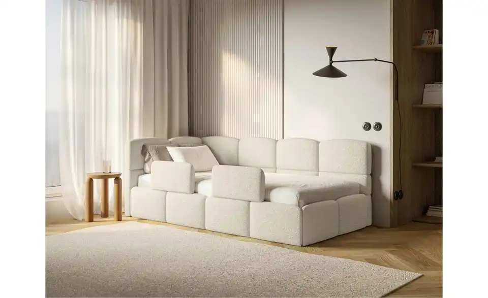 Selsey Polsterliege Cloudy mit Rausfallschutz, in Wohnsituation