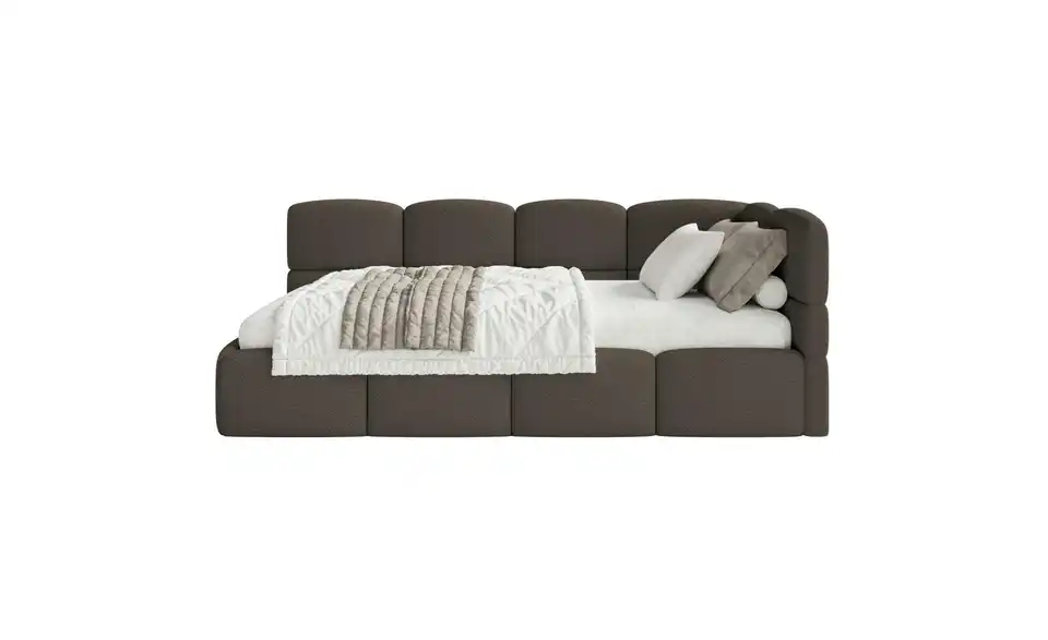 Selsey Polsterliege Cloudy mit Matratze und Bettkasten, Frontansicht