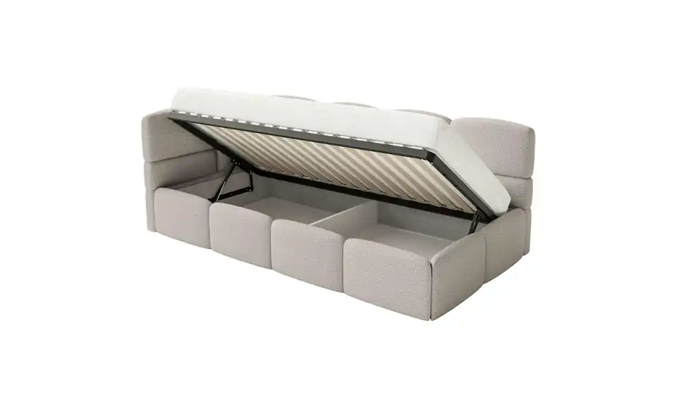 Selsey Polsterliege Cloudy mit Rausfallschutz, Funktionsansicht