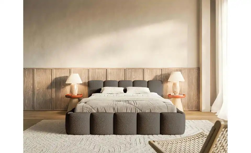 Selsey Polsterbett BK 140x200 Braun, in Wohnsituation