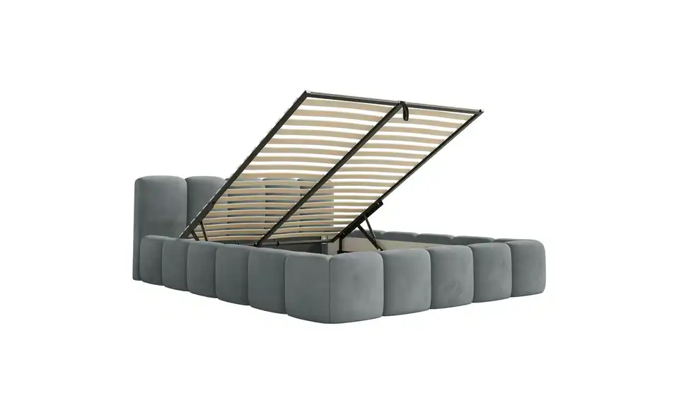 Selsey Polsterbett BK 140x200 Grau, Funktionsansicht