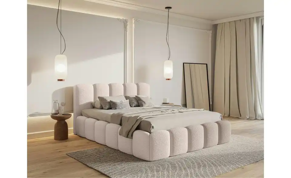 Selsey Polsterbett Cloudy II mit Bettkasten, in Wohnsituation