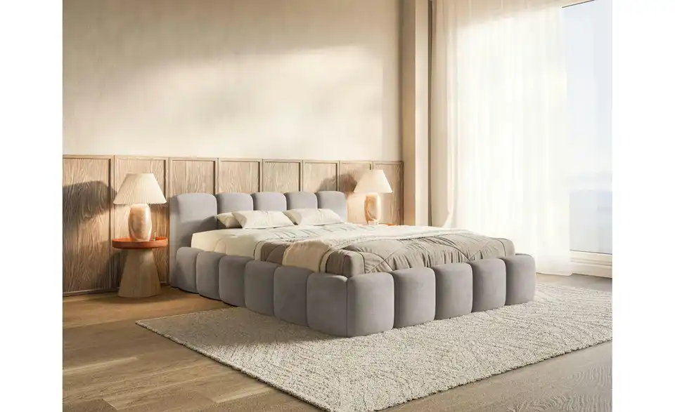 Selsey Polsterbett Cloudy Low in Velours, in Wohnsituation