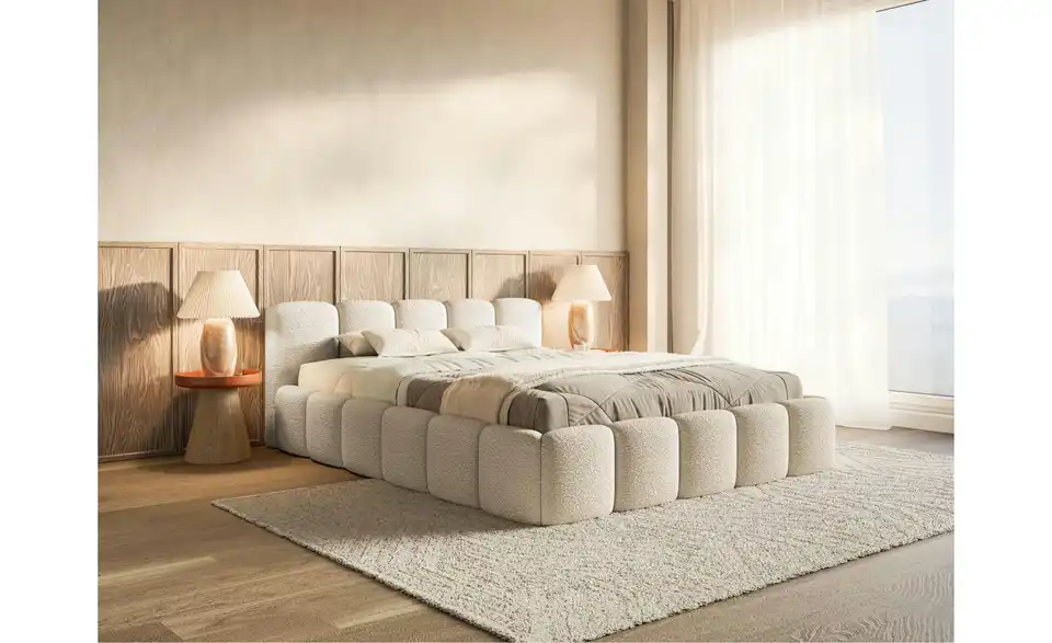 Selsey Polsterbett Cloudy Low in Bouclé, in Wohnsituation
