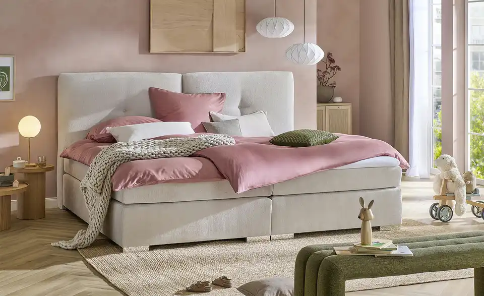 Familien-Boxspringbett Swanage, in Wohnsituation