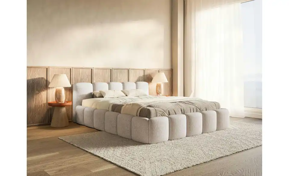 Selsey Polsterbett Cloudy Low mit Bettkasten, in Wohnsituation