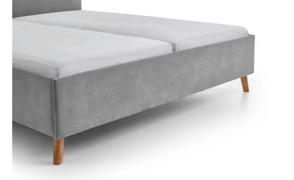 Polsterbett Piano in grau, Detailansicht
