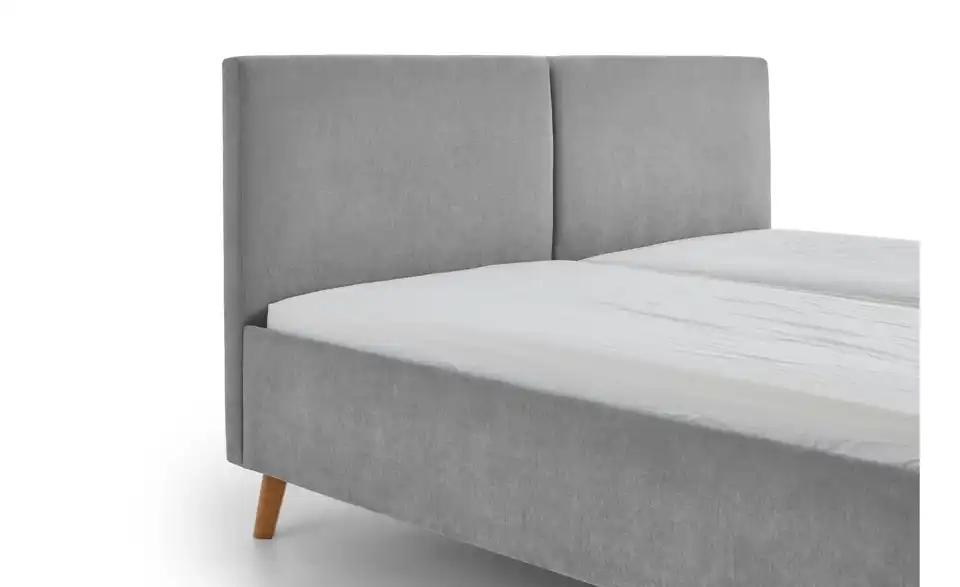 Polsterbett Piano in grau, Detailansicht
