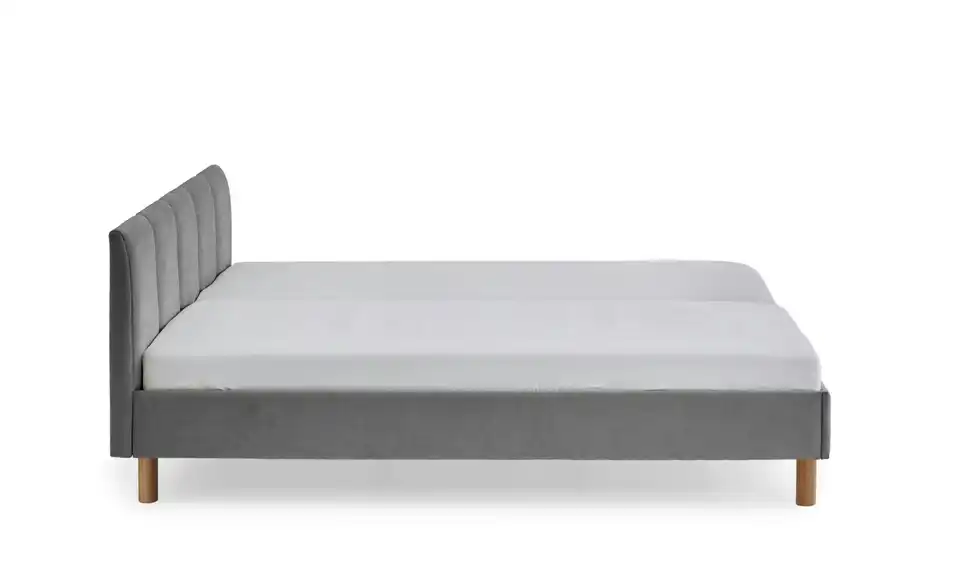 Polsterbett Joker in grau, Profilansicht