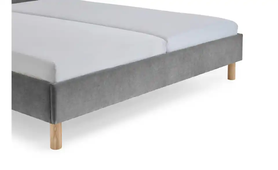 Polsterbett Joker in grau, Detailansicht
