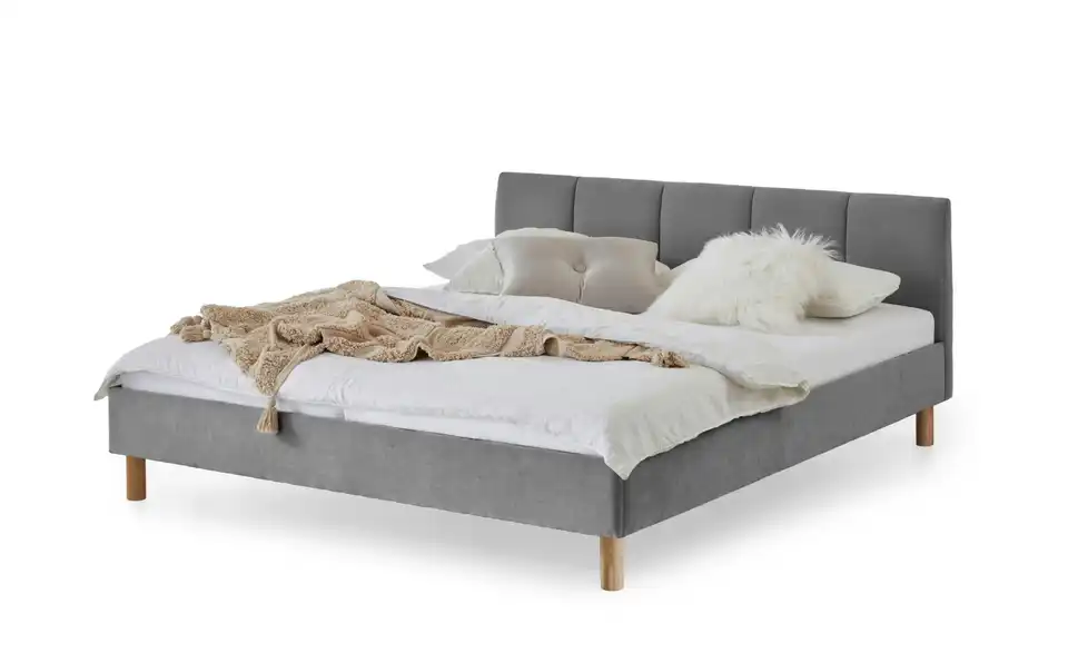 Polsterbett Joker in grau, Perspektive