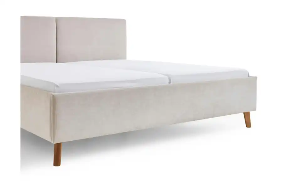 Polsterbett Piano in beige, Detailansicht