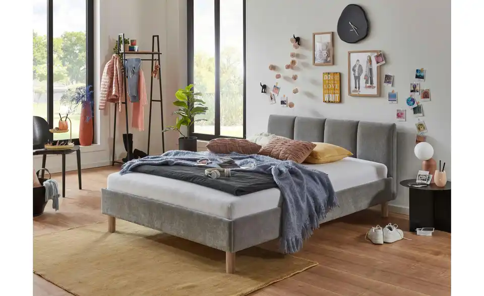 Polsterbett Joker in grau, in Wohnsituation