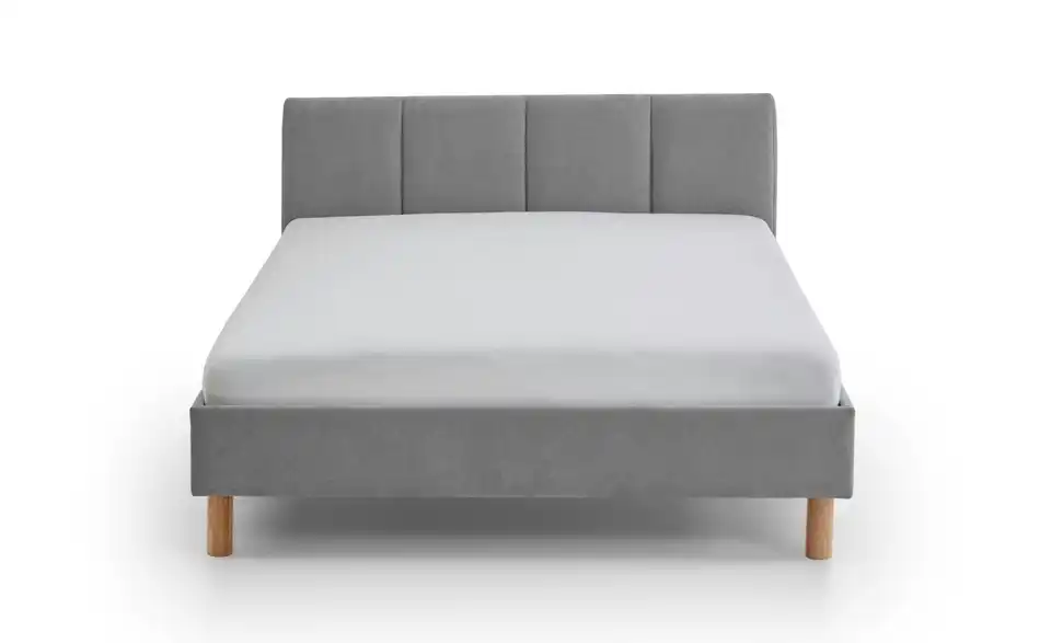 Polsterbett Joker in grau, Frontansicht