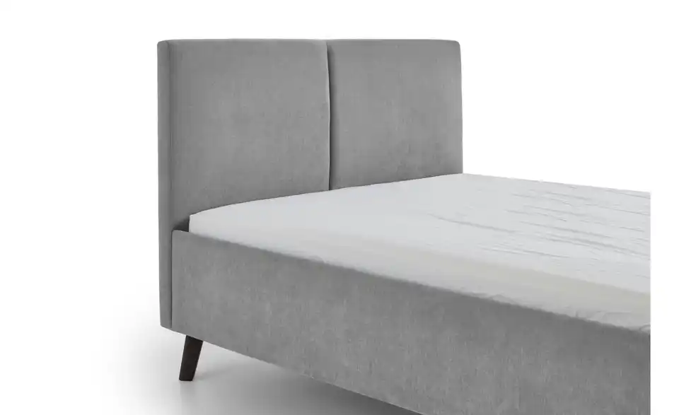 Polsterbett Piano in grau, Detailansicht