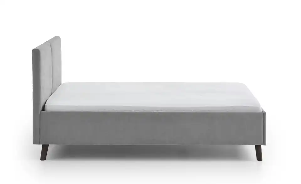 Polsterbett Piano in grau, Profilansicht