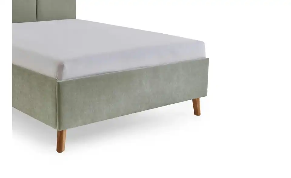 Polsterbett Piano in hellgrün, Detailansicht