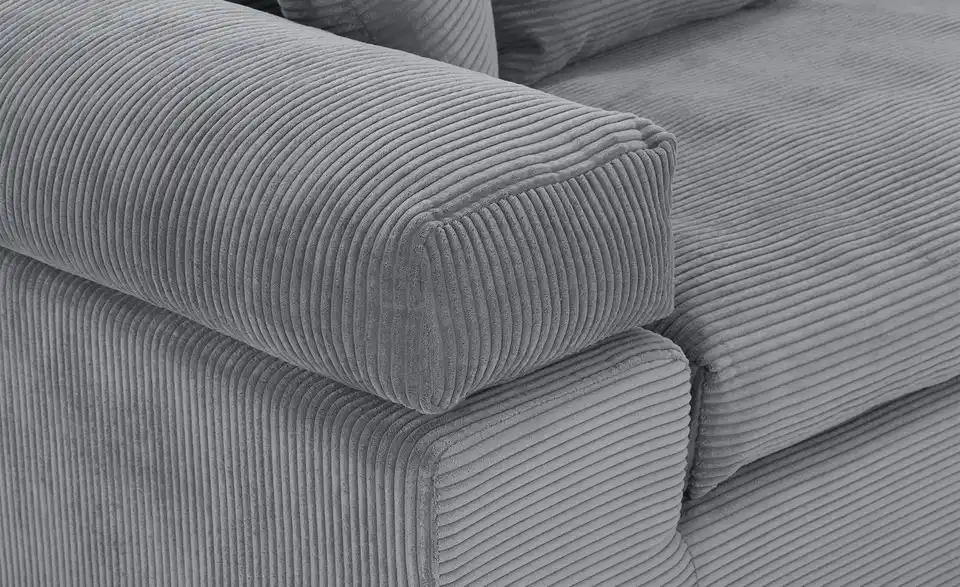 smart Ecksofa Lianea in modernem Cord, Detailansicht