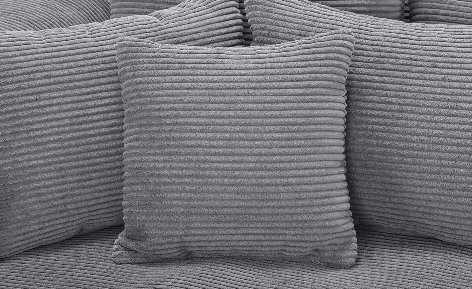 smart Ecksofa Lianea in modernem Cord, Detailansicht