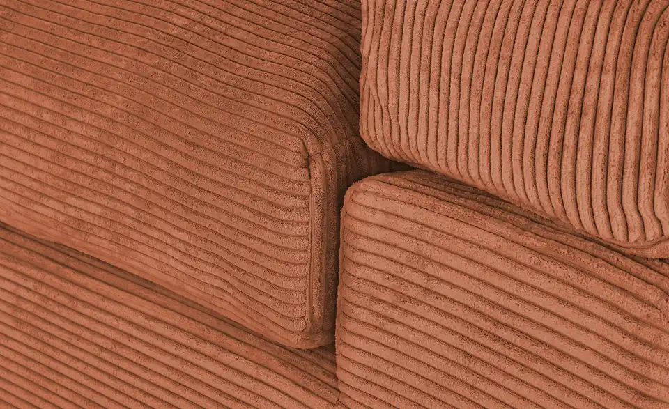 smart Big Sofa Lianea in modernem Cord, Detailansicht