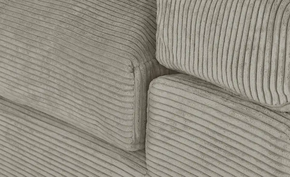 smart Big Sofa Lianea in modernem Cord, Detailansicht