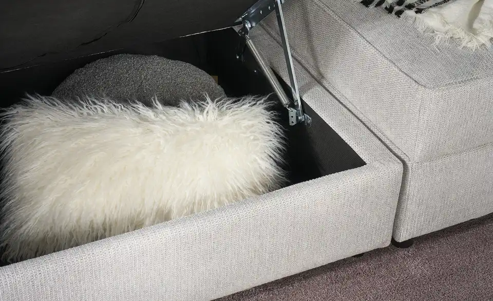 Sofa 2-sitzig mit Hocker Arjana, Detailansicht