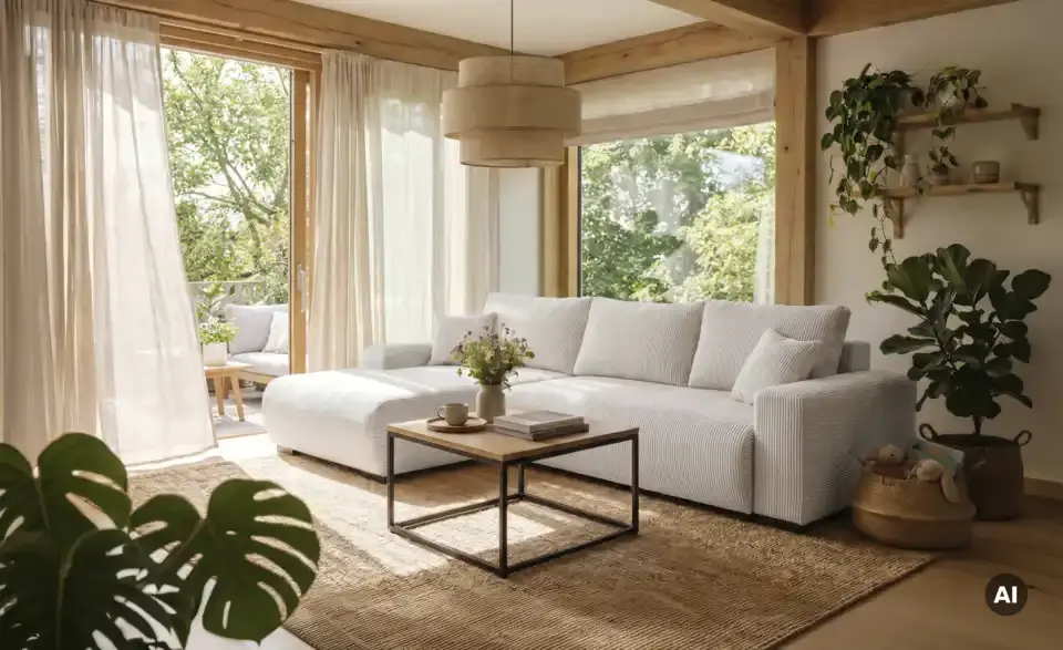 smart Ecksofa Nelly mit Schlaffunktion, in Wohnsituation