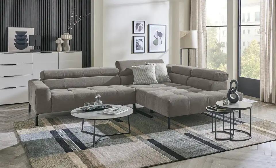 Max Schelling Ecksofa MS Verve verstellbare Kopfteile, in Wohnsituation