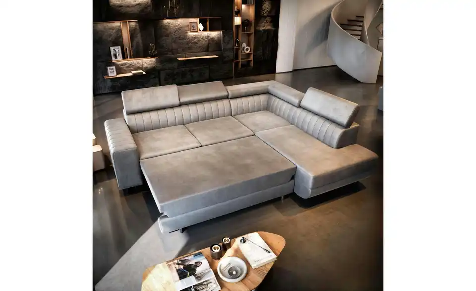 MASSENO Ecksofa Nola mit Schlaffunktion, in Wohnsituation