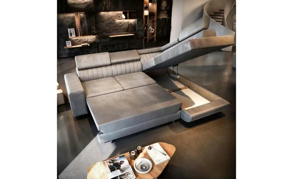 MASSENO Ecksofa Nola mit Schlaffunktion, Funktionsansicht
