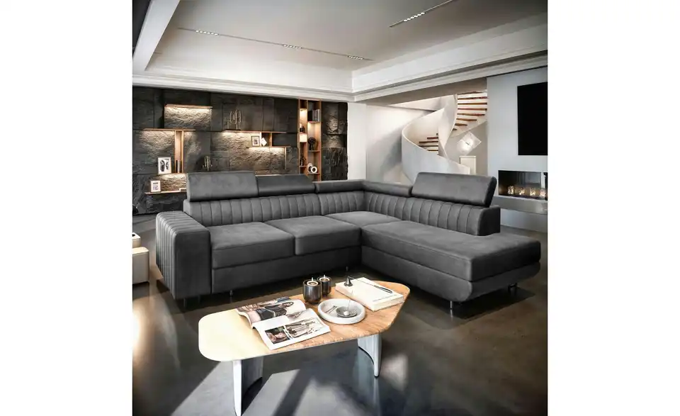 MASSENO Ecksofa Nola mit Schlaffunktion, in Wohnsituation