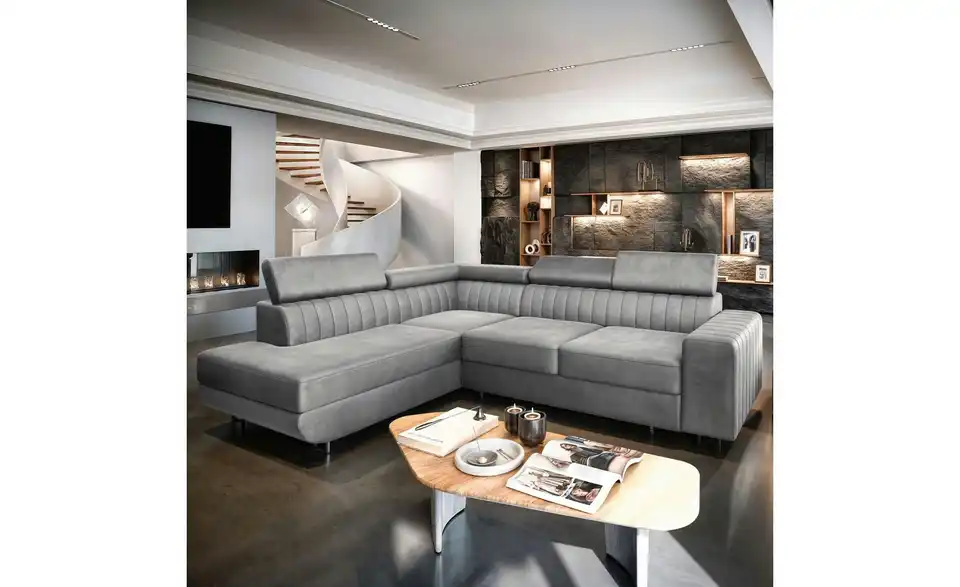 MASSENO Ecksofa Nola mit Schlaffunktion, in Wohnsituation