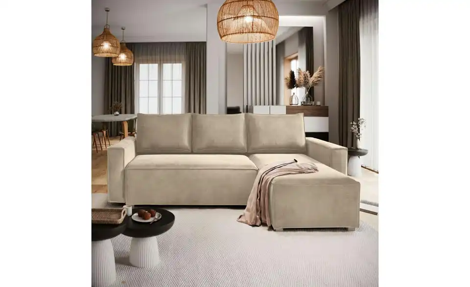 MASSENO Ecksofa Siles mit Schlaffunktion, in Wohnsituation