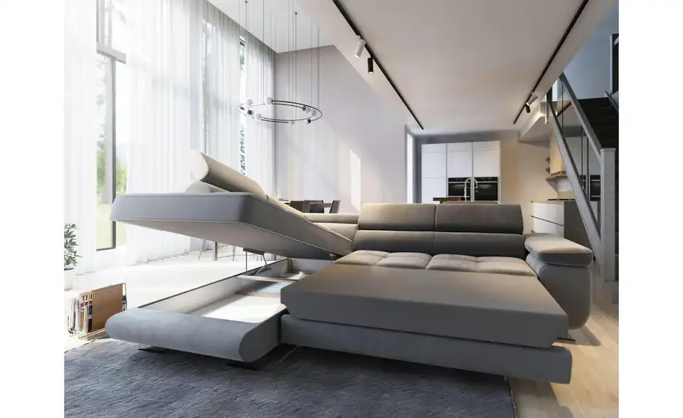 MASSENO Ecksofa Selva mit Schlaffunktion, Funktionsansicht