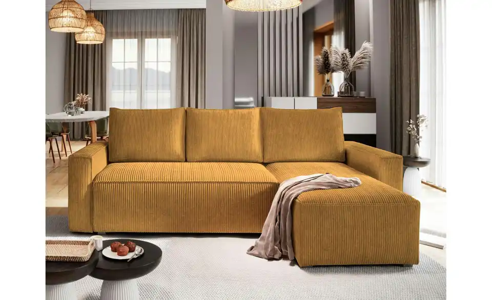 MASSENO Ecksofa Potaro mit Schlaffunktion, in Wohnsituation