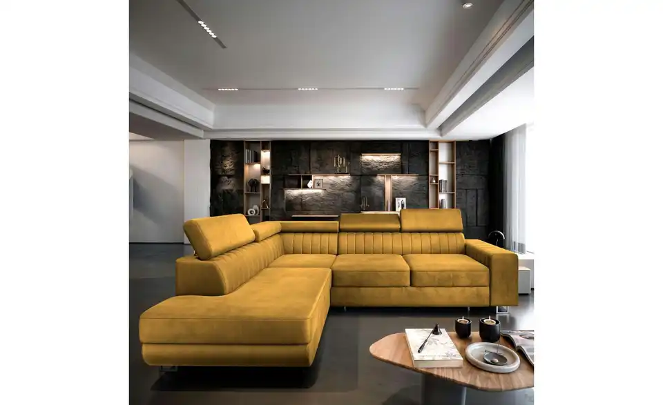 MASSENO Ecksofa Nola mit Schlaffunktion, in Wohnsituation