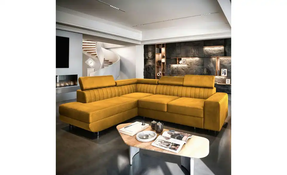 MASSENO Ecksofa Nola mit Schlaffunktion, in Wohnsituation